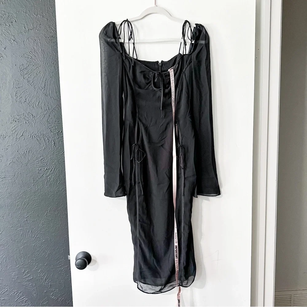 House of CB Ophelia Midi Dress Cutout Black Size XS Plus Cup NWT - Picture 7 of 16